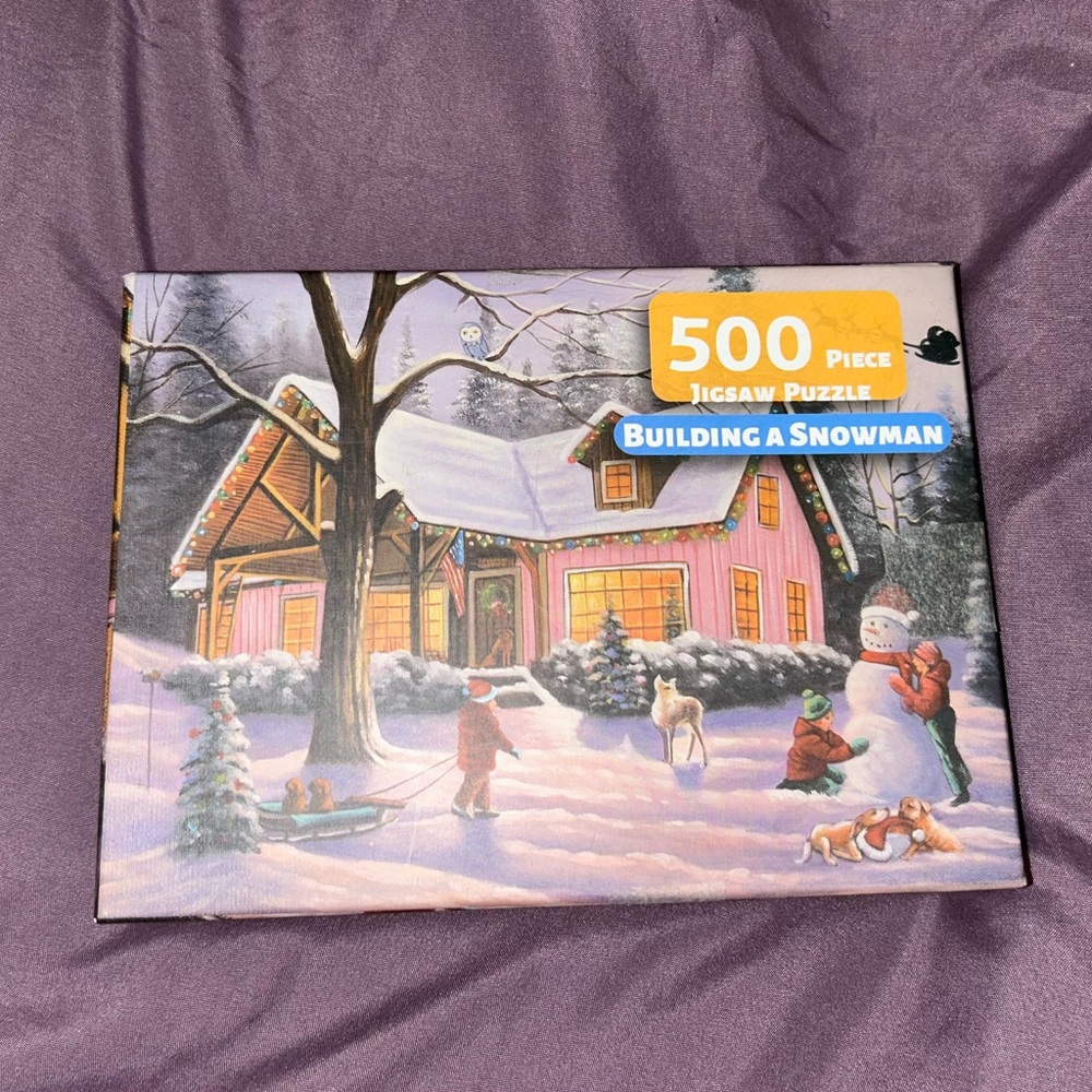 🎉 “Building a Snowman” 500-Piece Jigsaw Puzzle - Brand New! 🎉